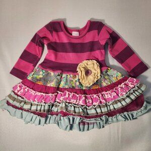 Giggle Moon Girls Eternal Bliss Long Sleeve Tunic / Dress Size 9 Months